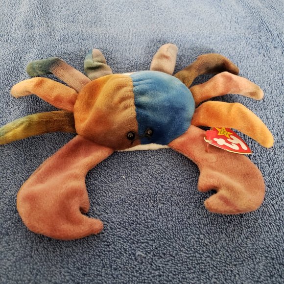 Ty Claude Beanie Babies The Tye Dye Crab 1996 Orig